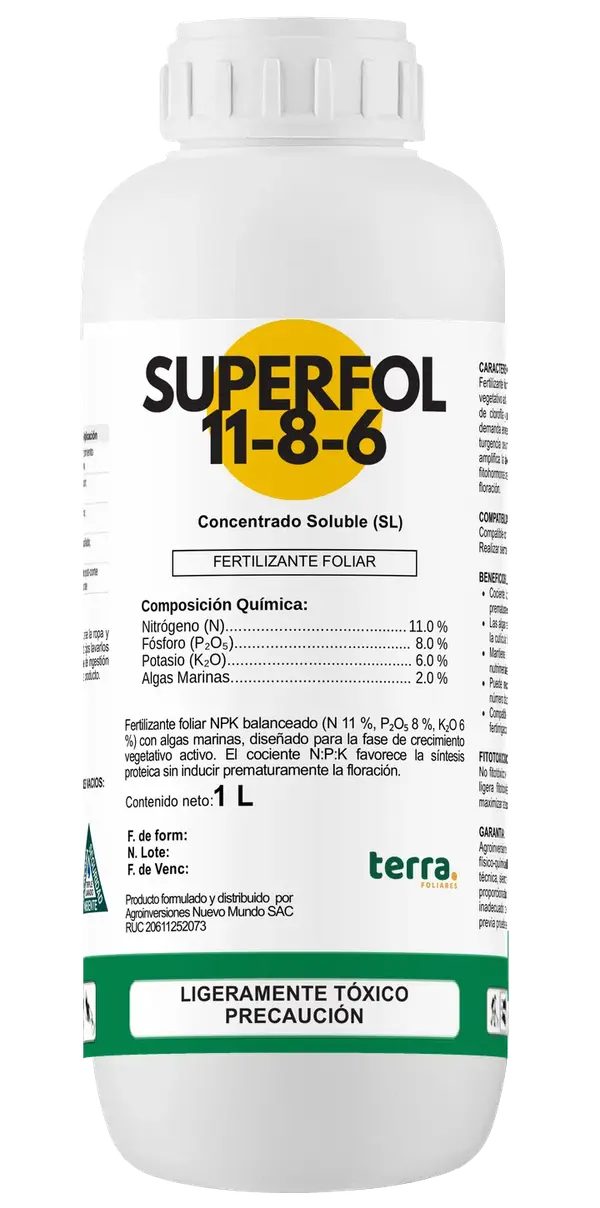 Botella de SUPERFOL 11-8-6
